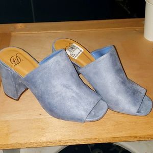 Chunky heel Platform Slipins